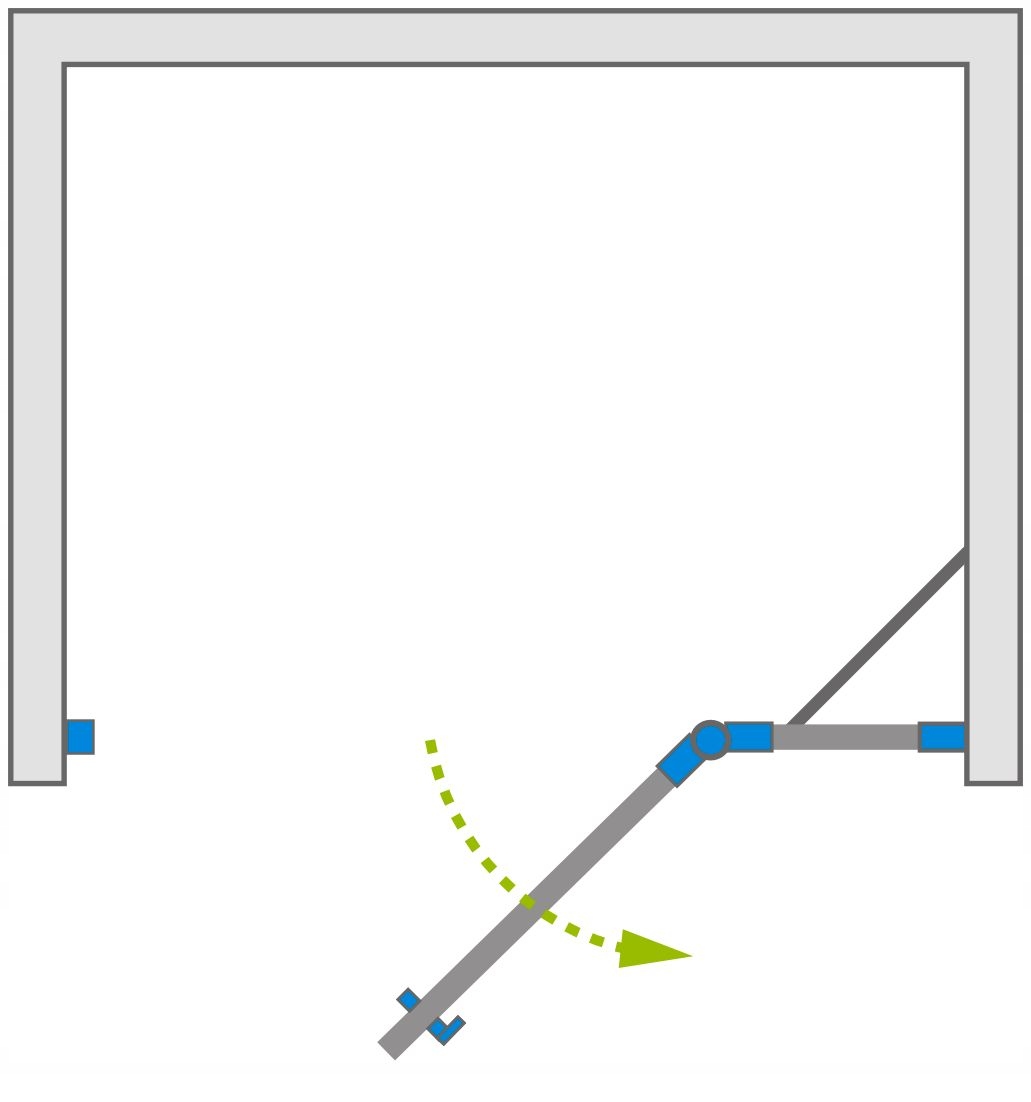 Drzwi prysznicowe wnękowe białe 100 P szkło satyna Linia Essenza Pro White DWJ