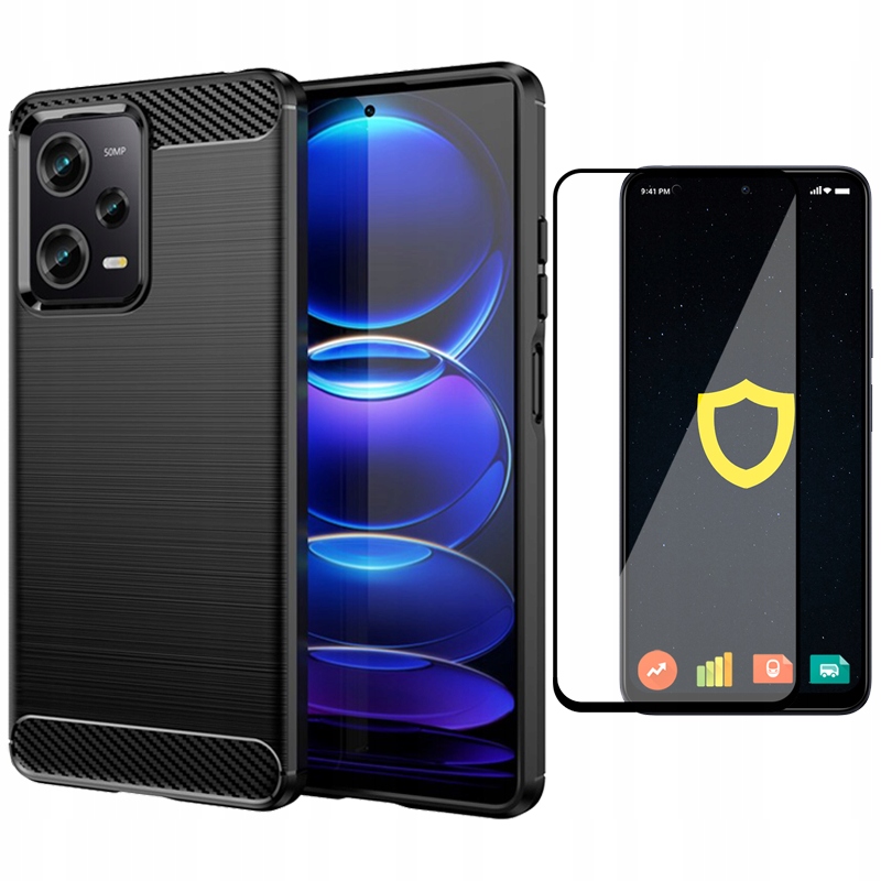 

Etui Pancerne Case Carbon Do Poco X5 5G Szkło