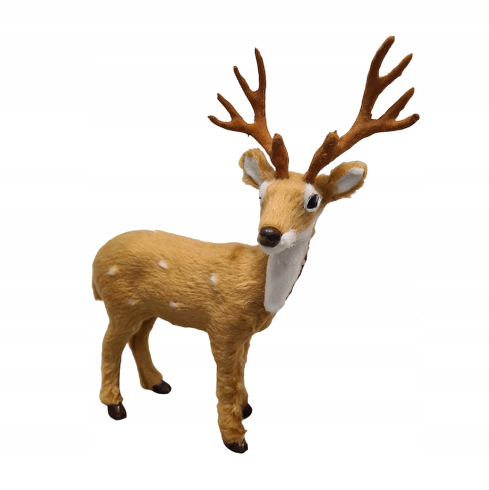 

Figurka Jeleń Renifer świąteczna futerko 23 cm