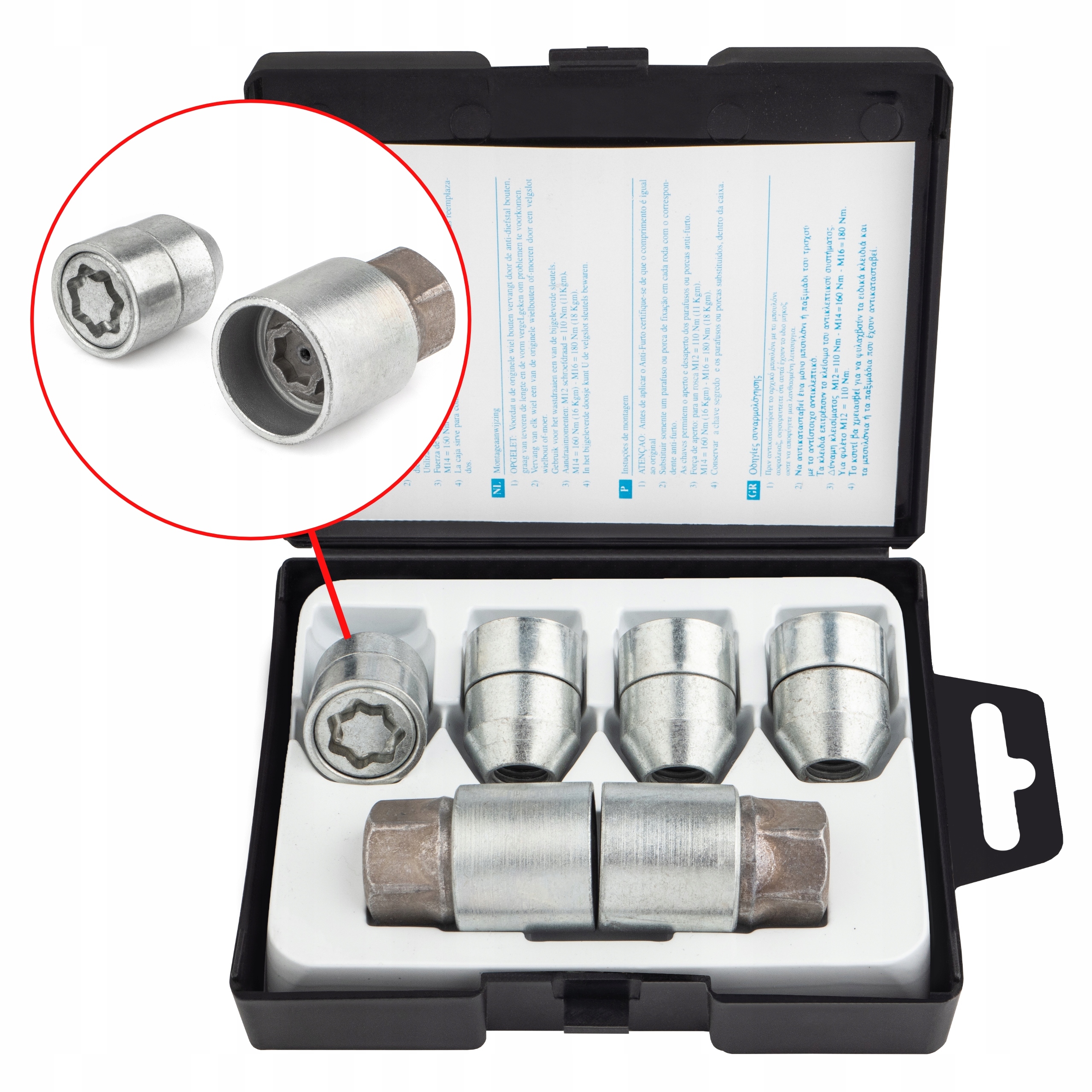 Bezpečnostní matice Hyundai Atos Accent Elantra Tucson M12x1.5x30 mm