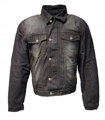 Roleff Veľká akčná bunda Krátke džínsy Aramid Model Ro1514 Farba Čierna