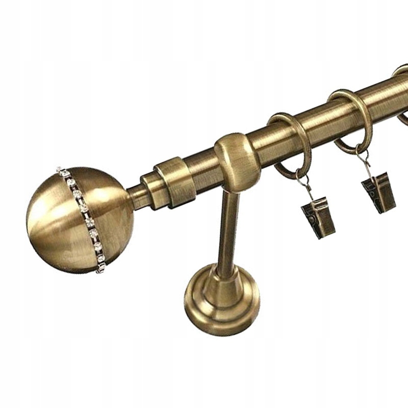

Karnisz w odcieniu złotym 150 cm Pojedynczy 19 mm