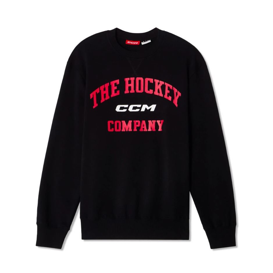 CCM Mikina CCM Athleisure Fleece Crewneck Sr, černá, Senior, M