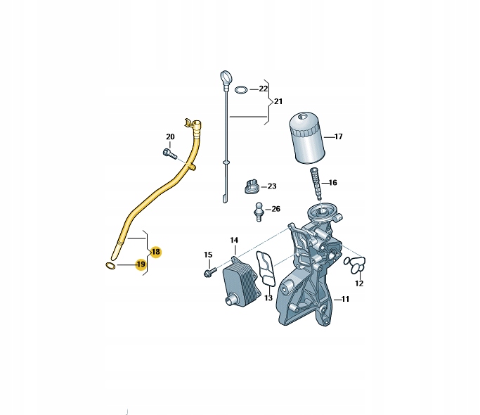 

Rurka Miarki Oleju Audi Vw 06K115610M 1.8 2.0T Aso