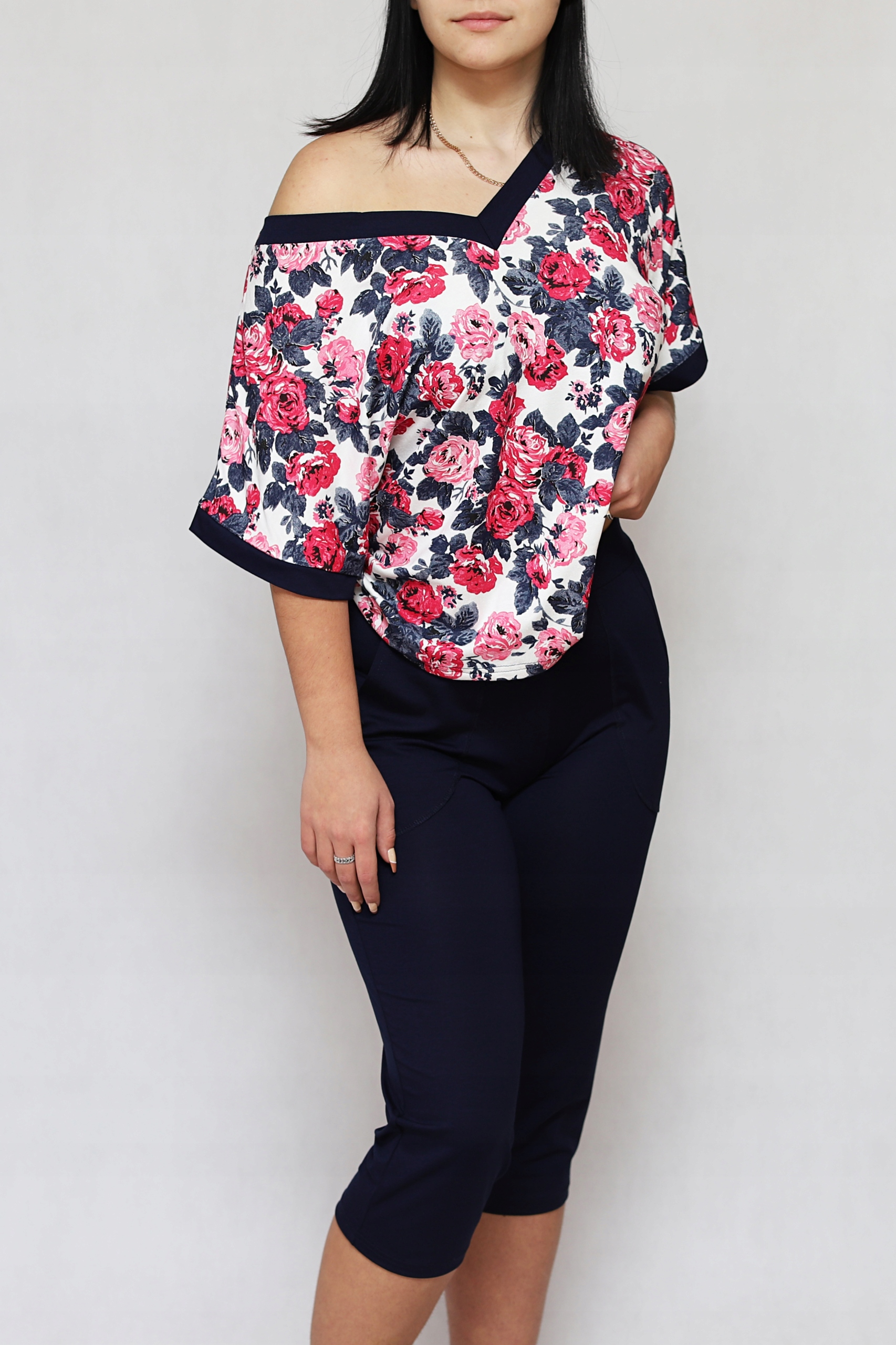 HOME WEAR, KOMPLET CODZIENNY, PIŻAMA S/M Dekolt szpic