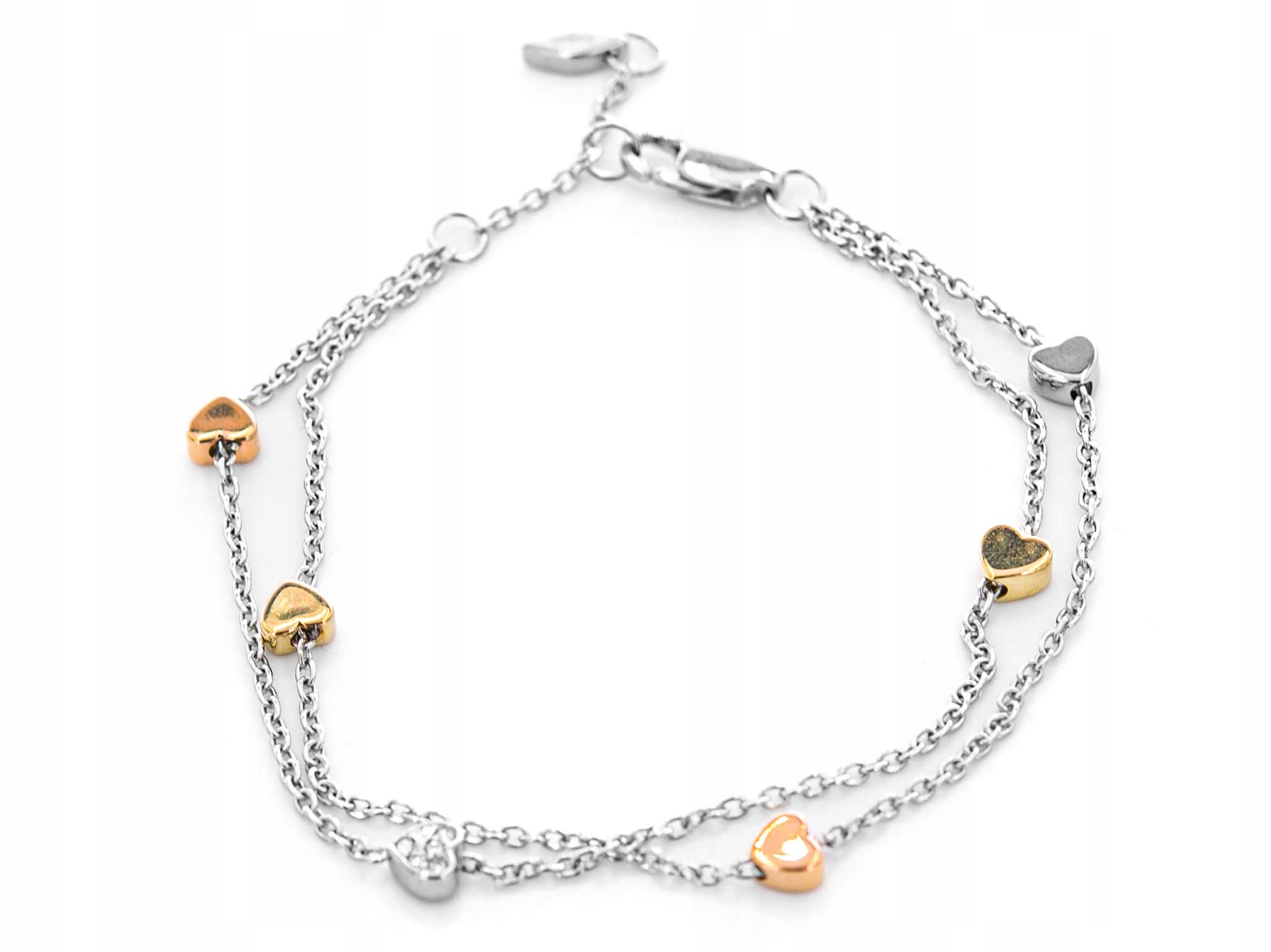 Dámský Náramek Fossil JF02854998 Stříbrný, Jemná Srdíčka