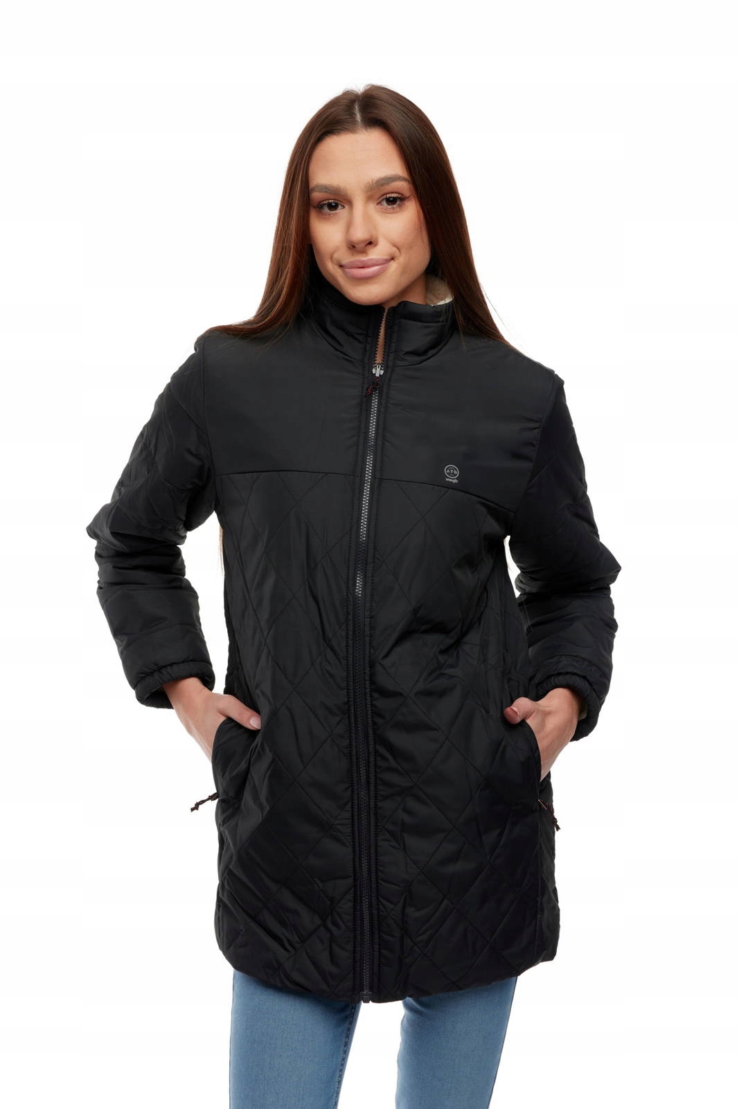 Dámská zimní bunda Wrangler Reversible Sherpa Black W4P9EQ100 L