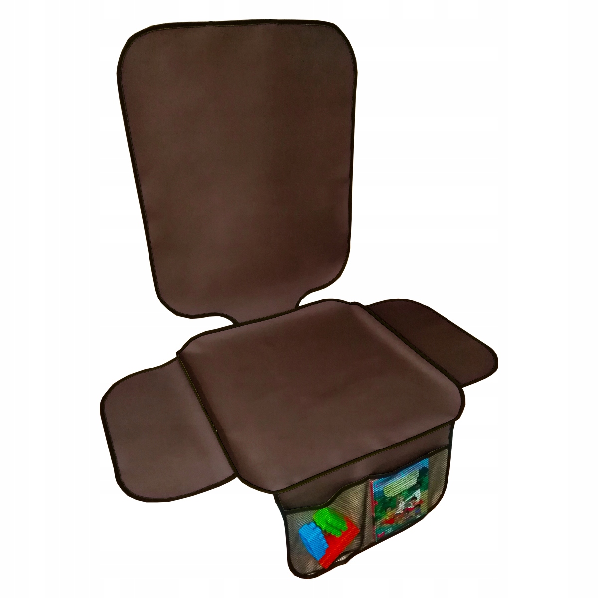 MATA OCHRONNA POD FOTELIK Z ORGANIZEREM WODOODPORNA DUŻA ISOFIX - BRĄZOWA EAN (GTIN) 5904496815733