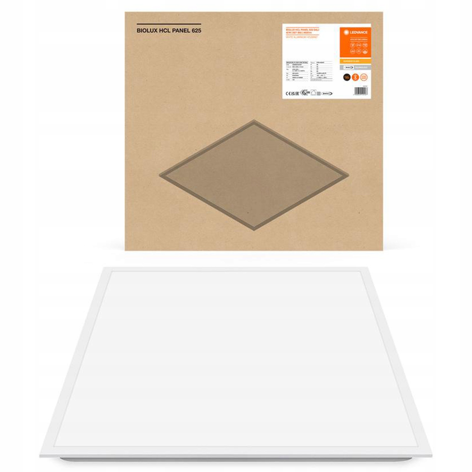 Led panel Kancelářské svítidlo 40W 4600lm Cct Podomítkové 62x62cm UGR19