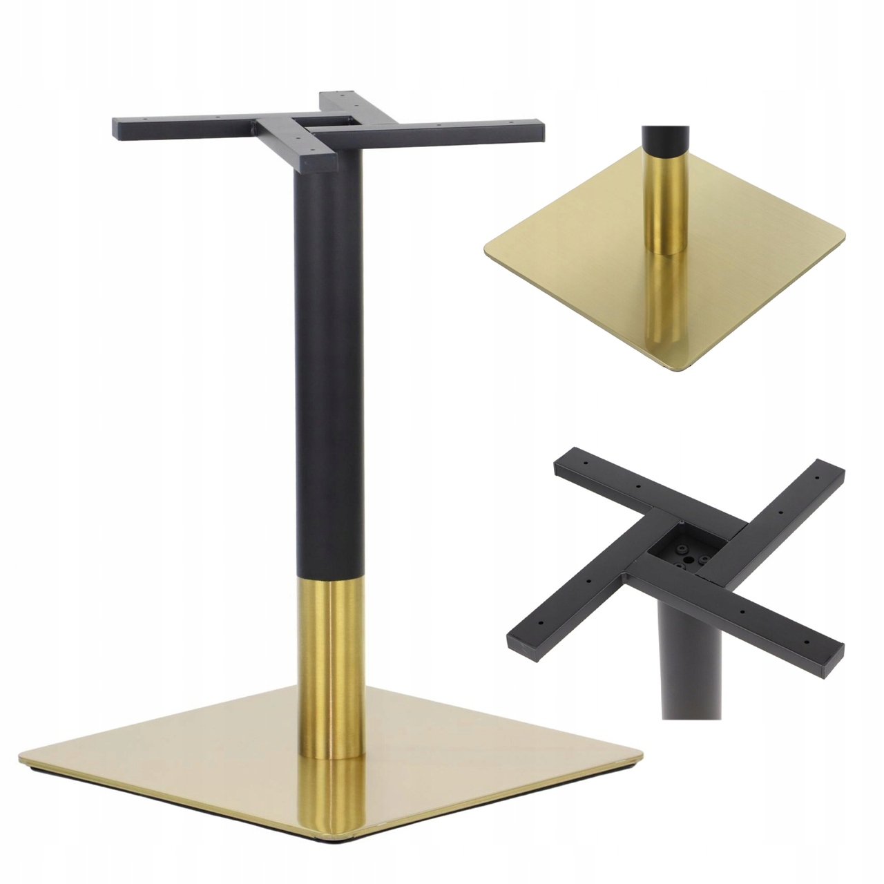 Podstava Ke Stolu SH-3002-6/GB Zlatá-černá, Pro Desku 80X80 CM