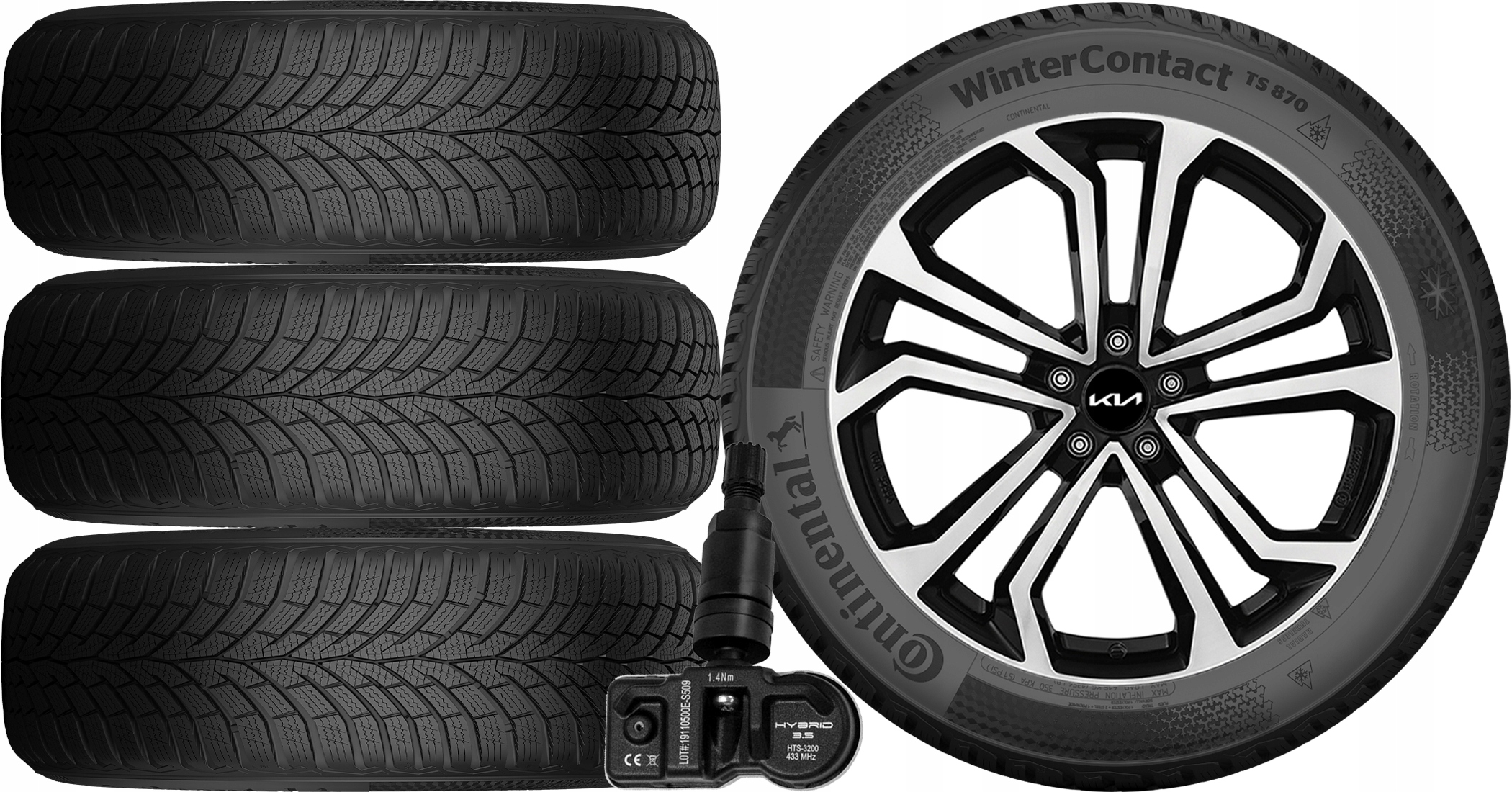 NOWE KOŁA ZIMA KIA SPORTAGE 4 IV Continental 225/55R18+TPMS