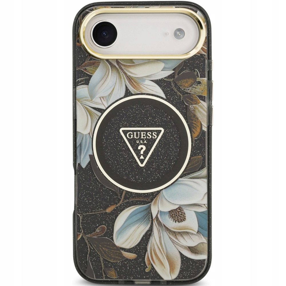 Pouzdro Guess pro iPhone Air, pro MagSafe zadní kryt , se třpytkami , s květinami