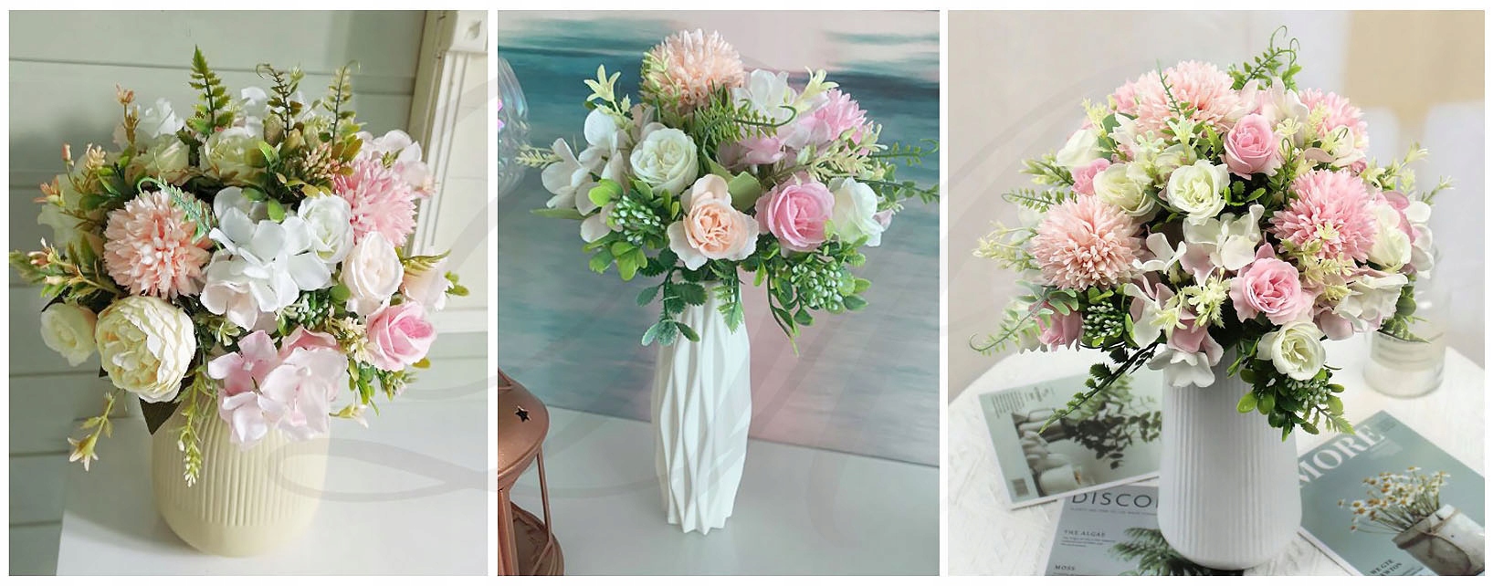 BUKIET BUK12 liście gałązki bluszcz główki stroik dekoracja kwiaty wazonu Marka inna