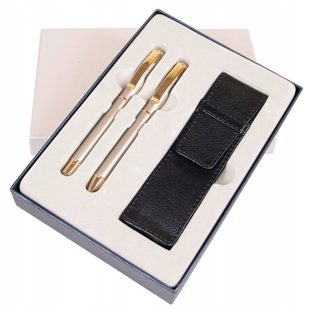 Zestaw Pióro Długopis Classic Z Etui Es. srebrne