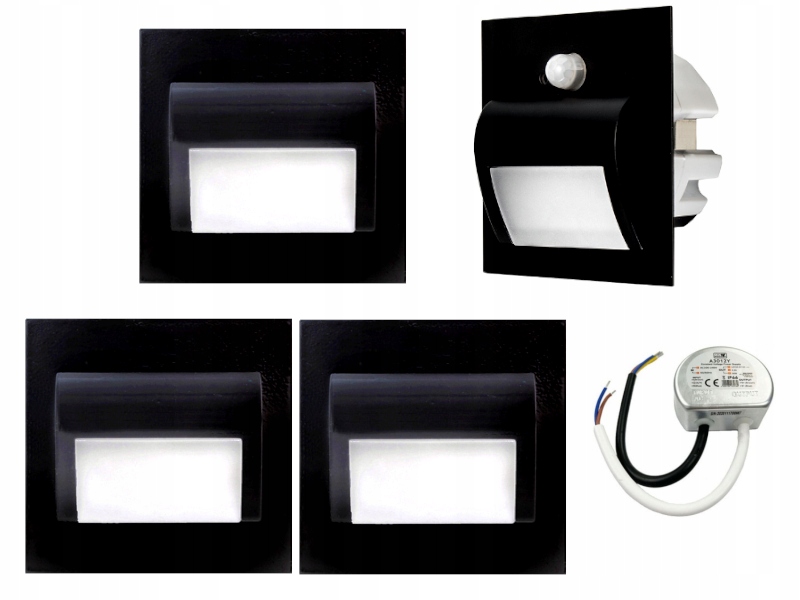 Sada schodišťových svítidel Halogen Led 4x senzor