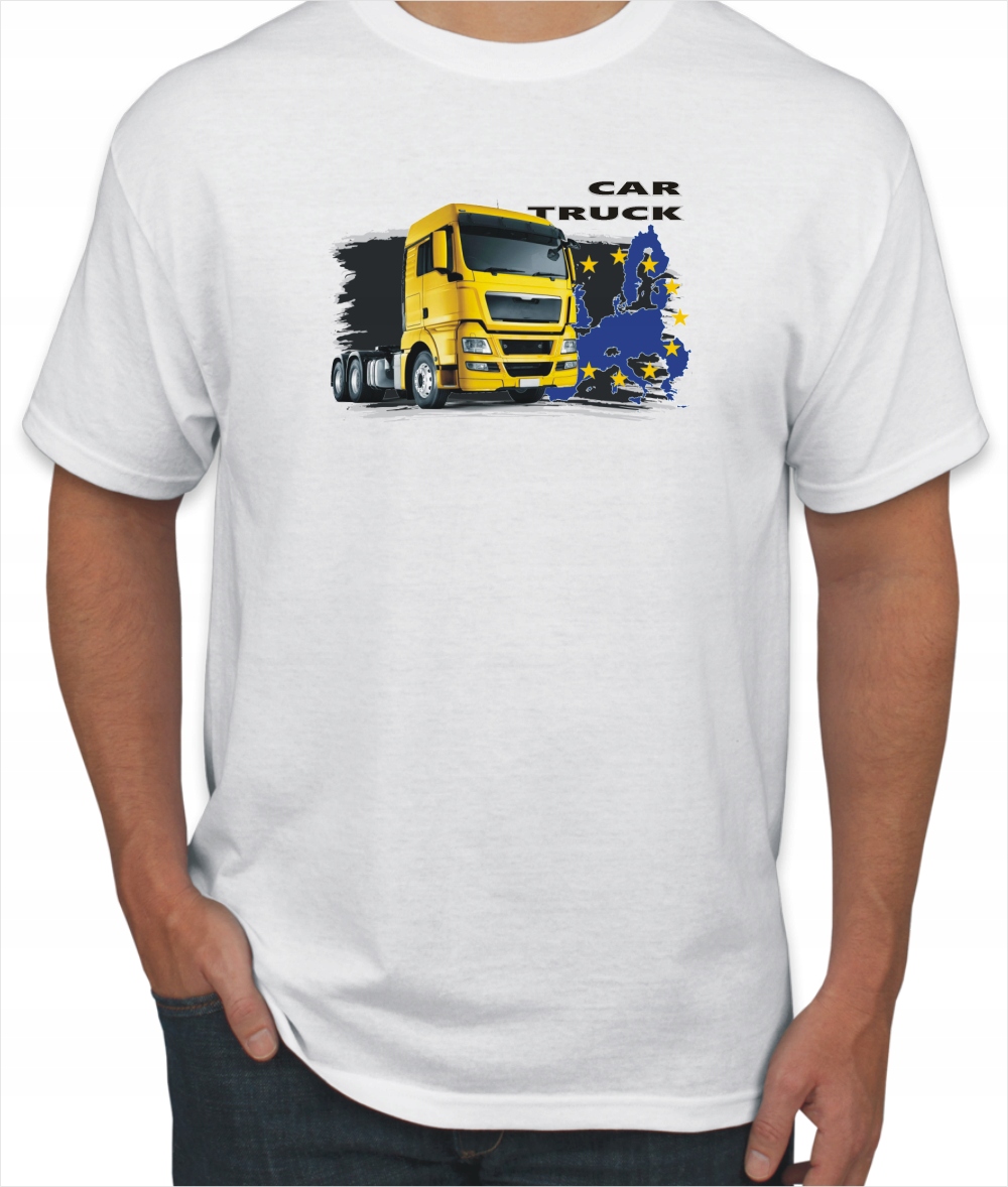 T-Shirt z nadrukiem truck 2, rozmiar L