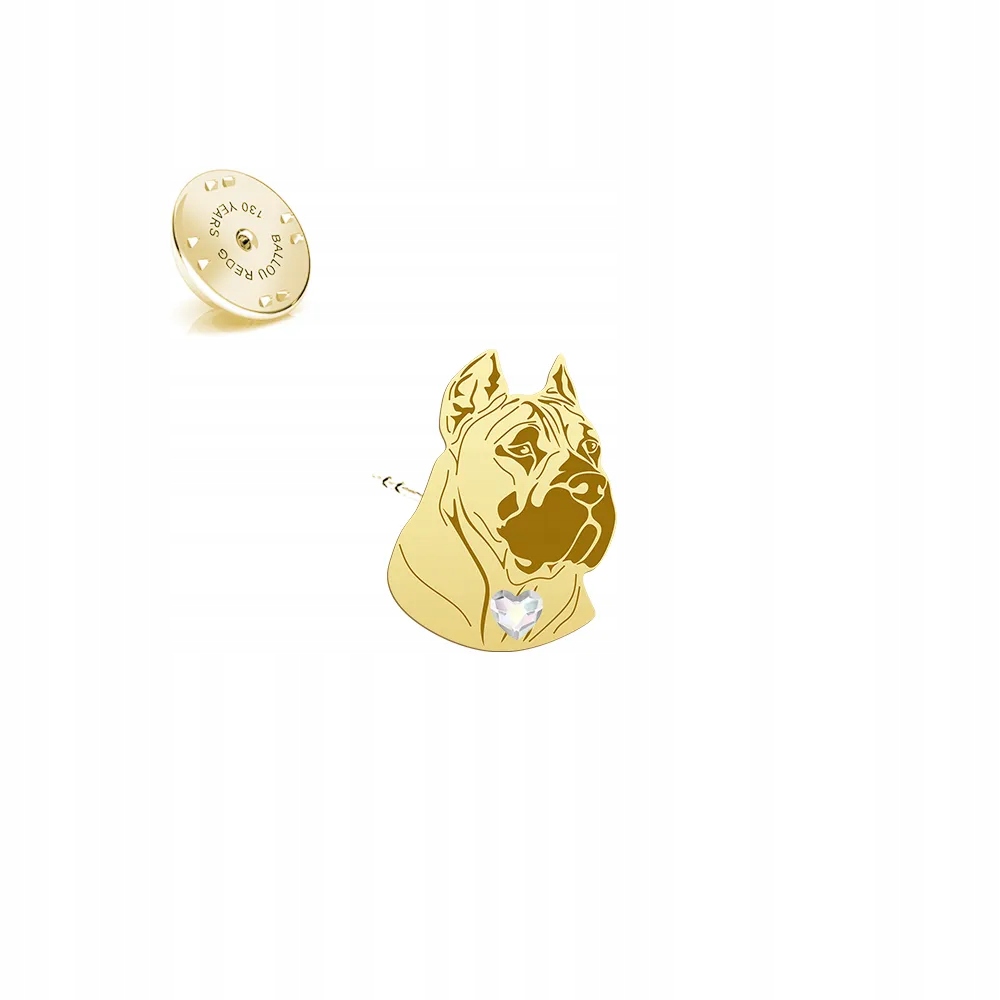 Odznak s pejskem Perro De Presa De Canario 925 Dárek Dedikace Bonus