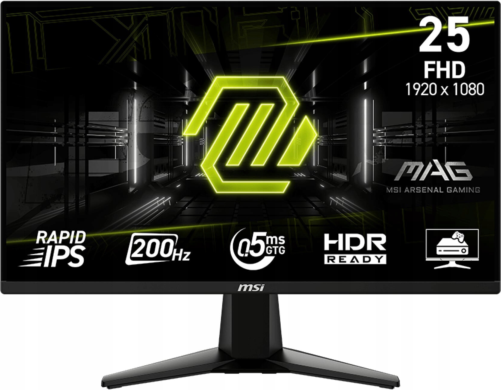 Monitor Msi Mag 255F E20 24,5" 1920x1080px Ips 200Hz 0,5 ms
