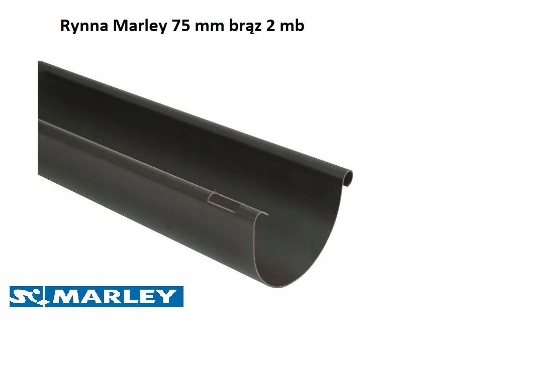 Rynna PCV Marley 75 mm brązowa 2 mb