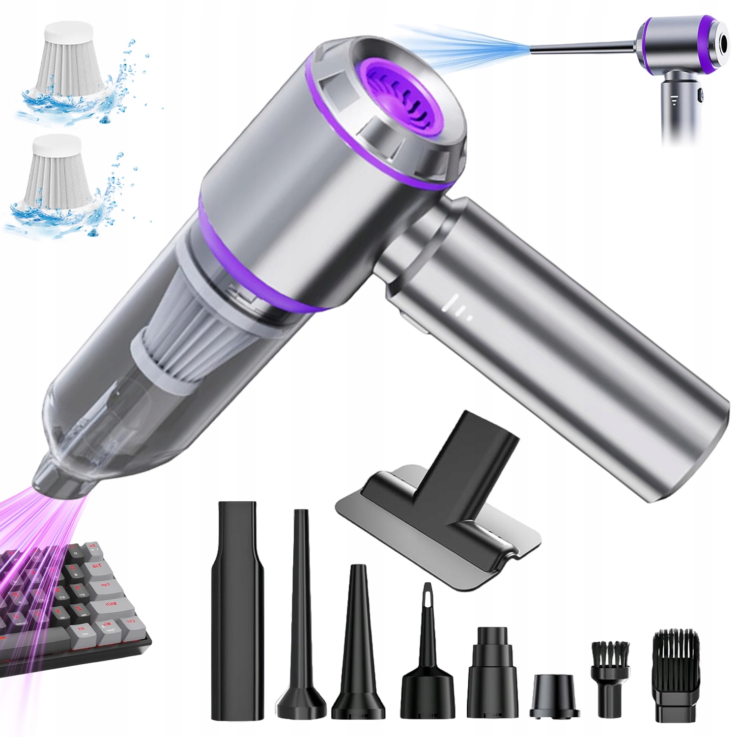 Odkurzacz Ręczny Próżniowy Lekki Compactny Z Pompą Powietrza Mocny