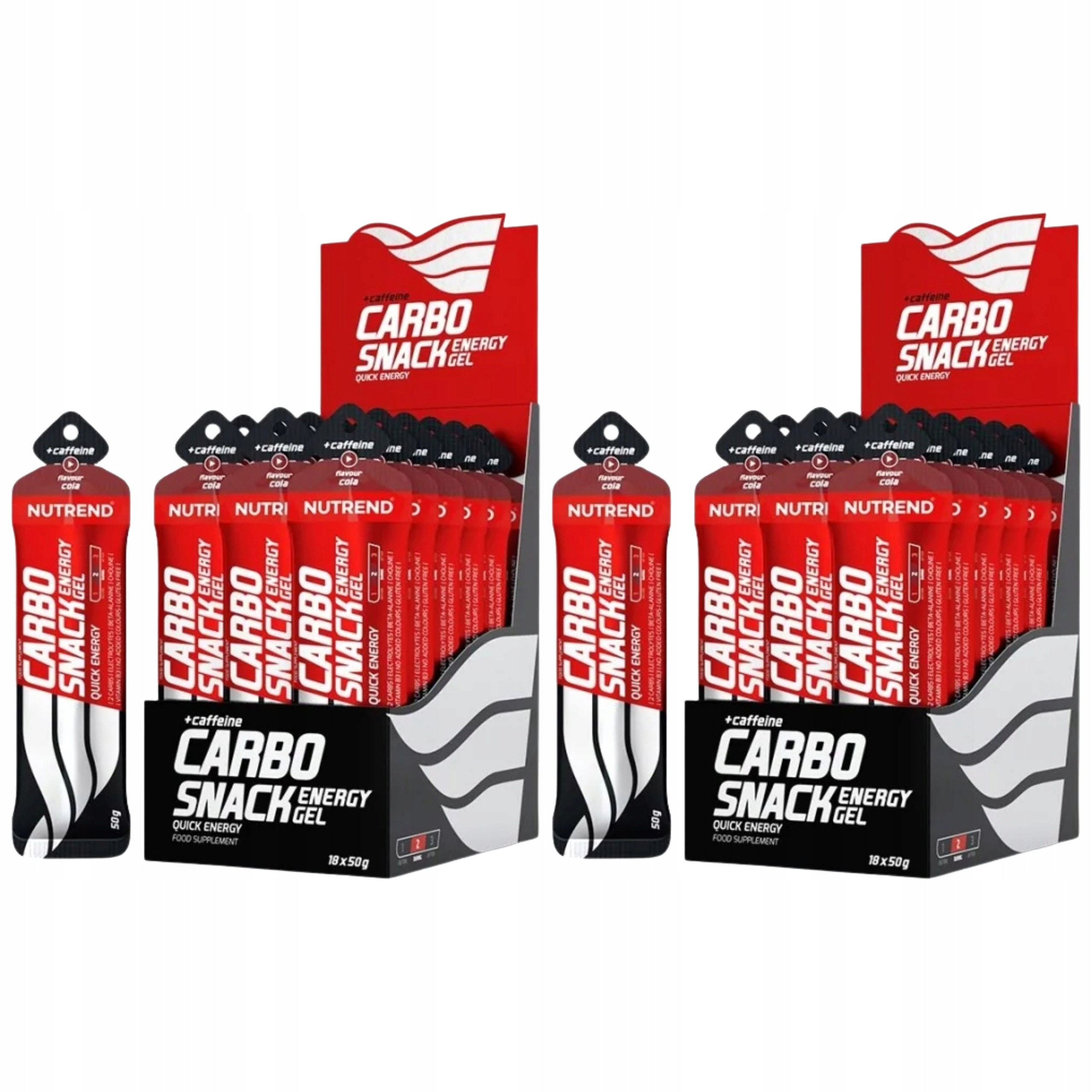 2x Energetický Gel Sacharidy Kofein Beta-alanin 18x50g Nutrend