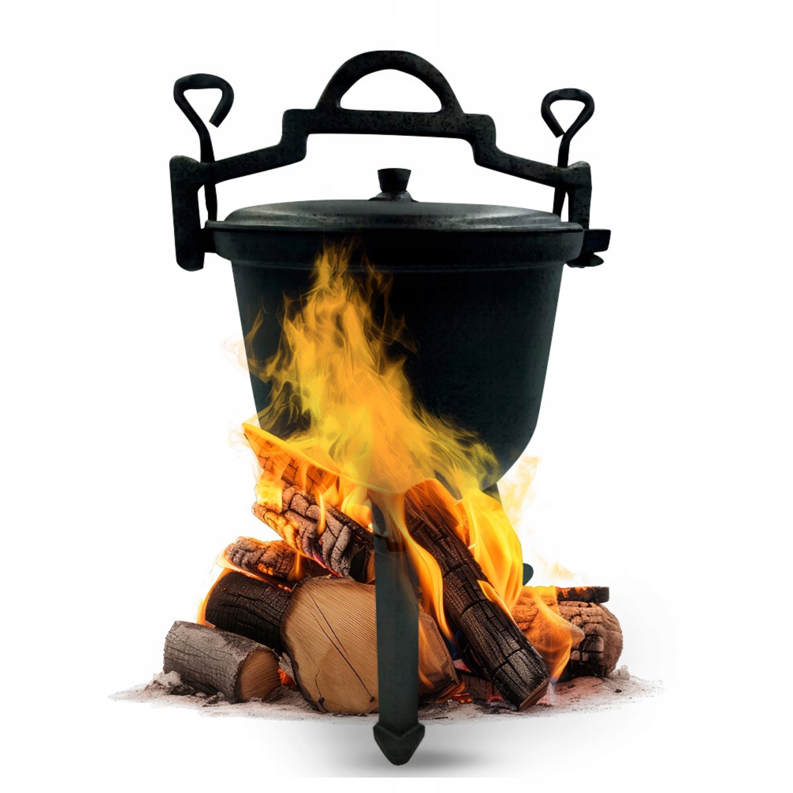 Litinový kotlík Lovecký hrnec 8 l na oheň