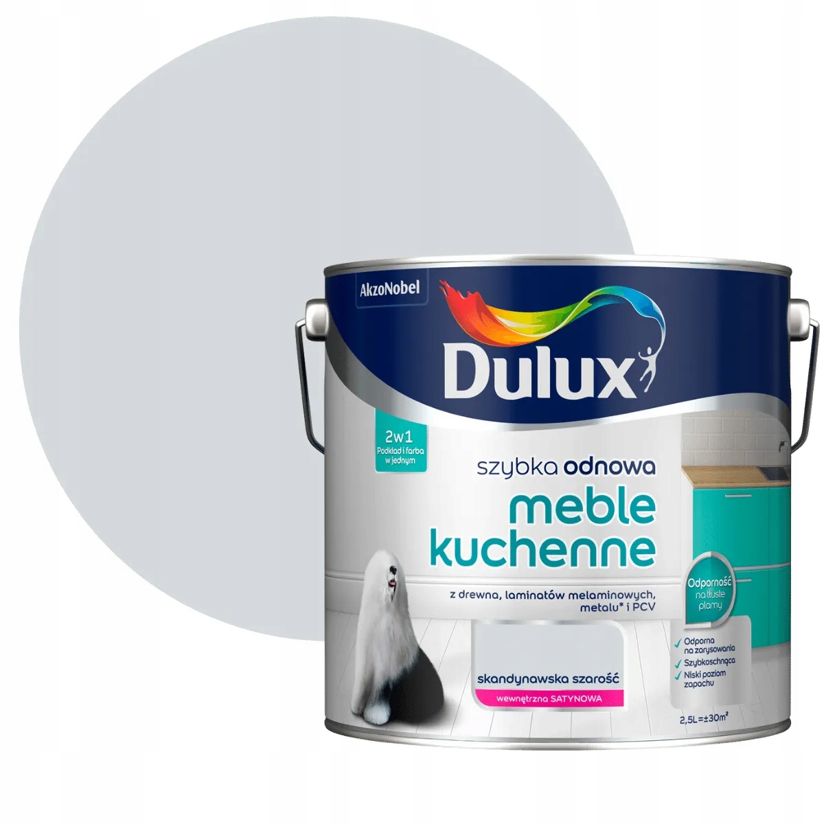 Dulux Rychlá Obnova Kuchyňský nábytek Skandinávská šedá 2,5L