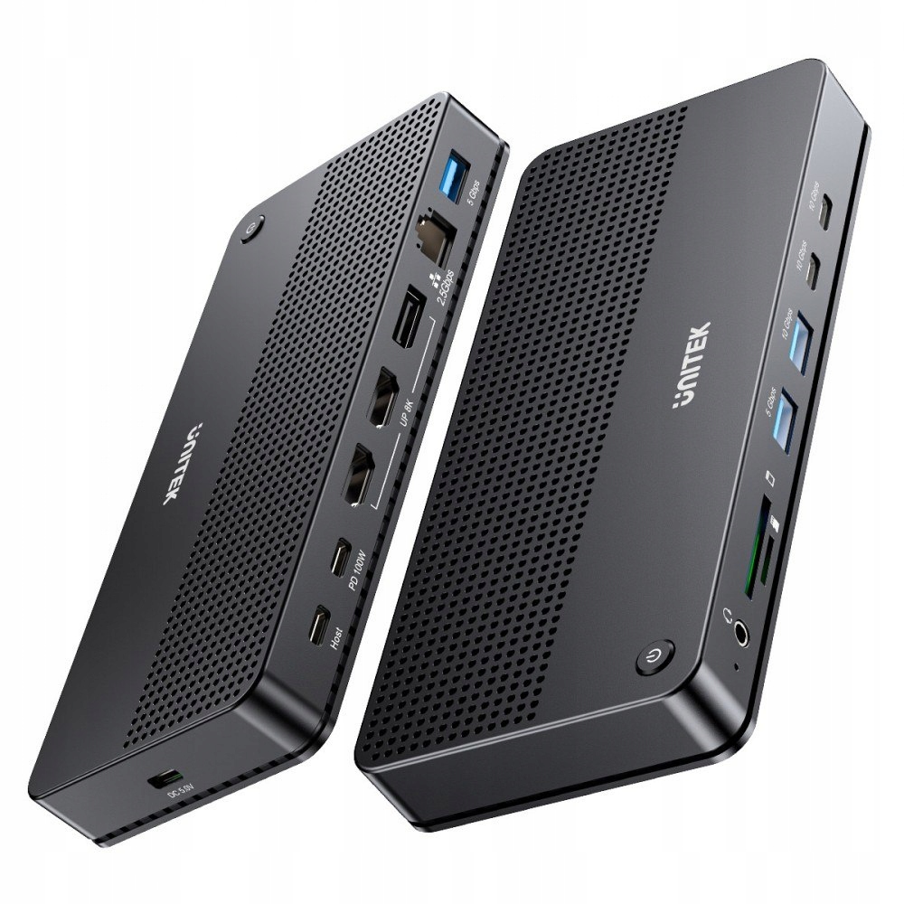 Unitek Stacja dokująca 13w1 Usb-c, Hdmi 2.1,DP 2.0,RJ45,10GBPs;D1104A01