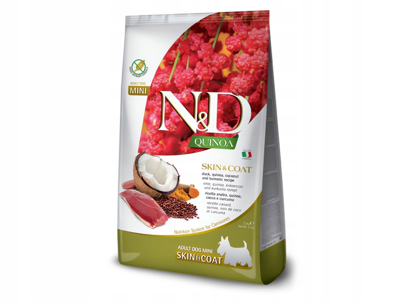 Karma dla psa Farmina N&d Quinoa Kaczka z kokosem i kurkumą 2.5 kg