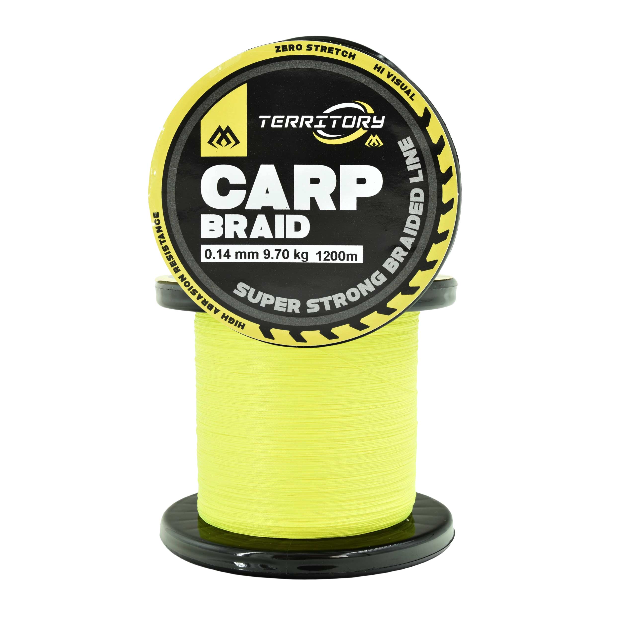 Plecionka karpiowa Mikado Territory Carp 0.14mm 1200m fluożółta 9,7kg 1szt.