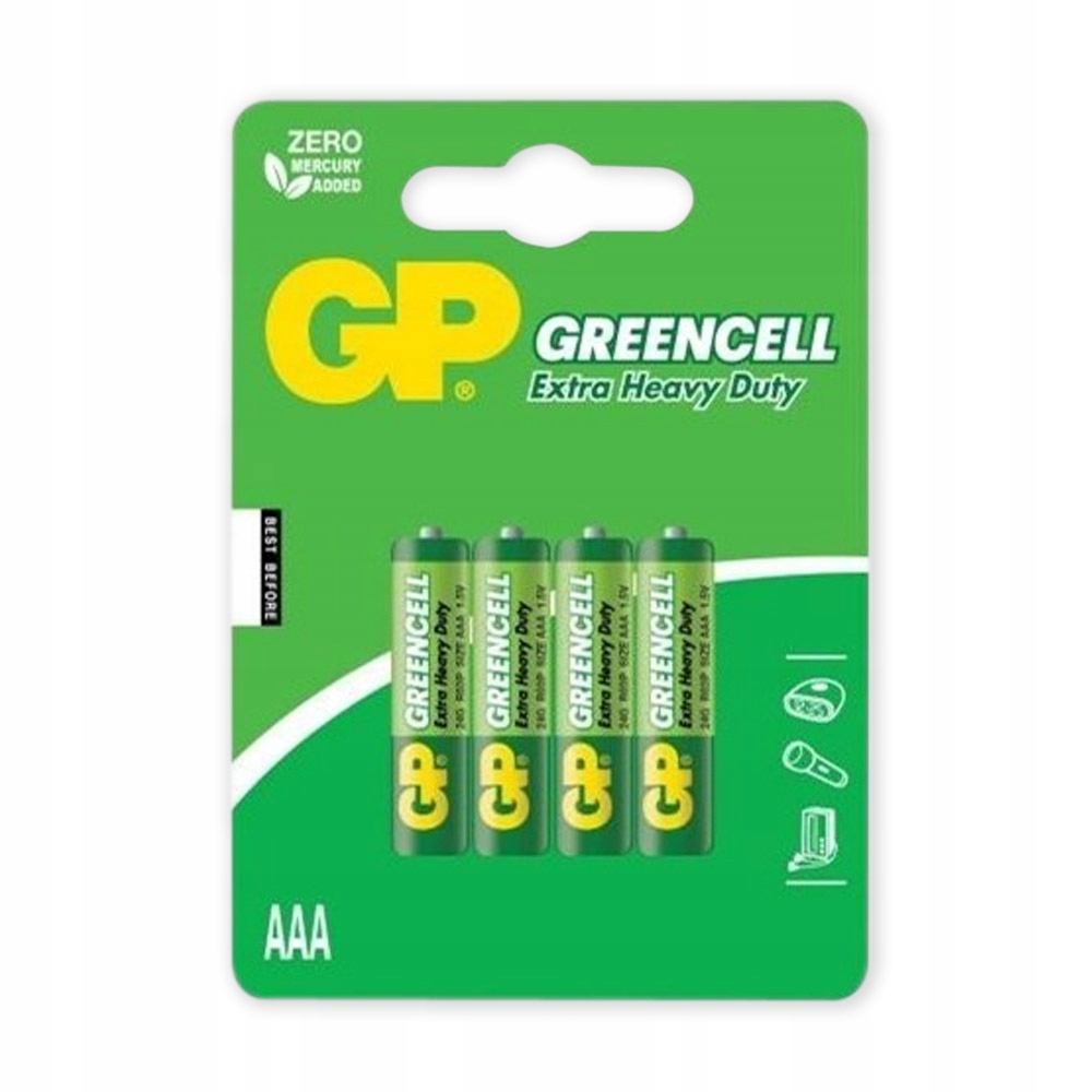 

Gp Greencell Baterie Zwykłe R3 Aaa 1.5V 4szt.