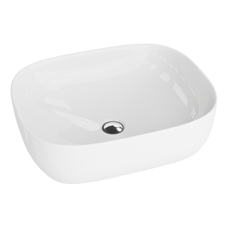 Umývadlová doska Giro Porcelánová, Biela, Bez prepadu,