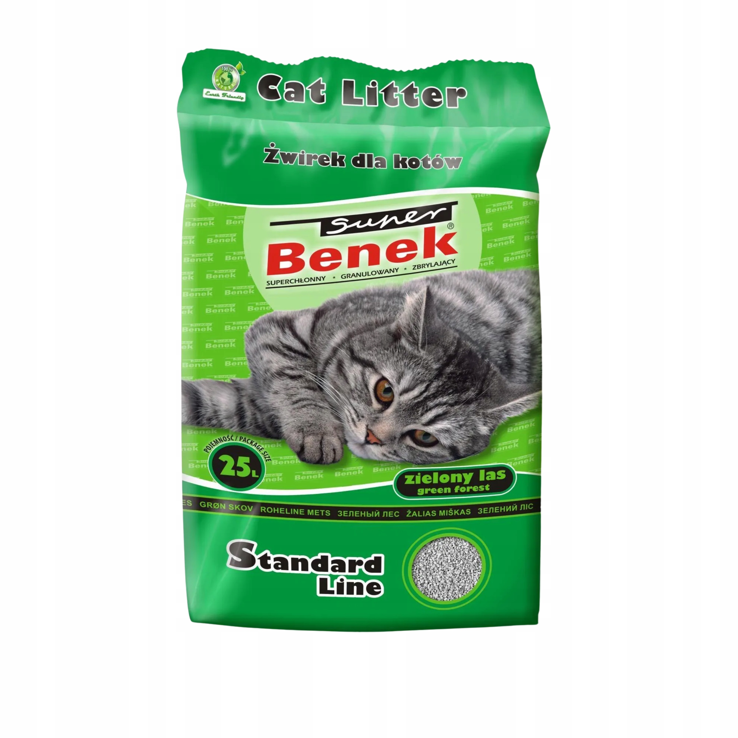 Żwirek dla Kota Benek Standard Zielony Las 25L