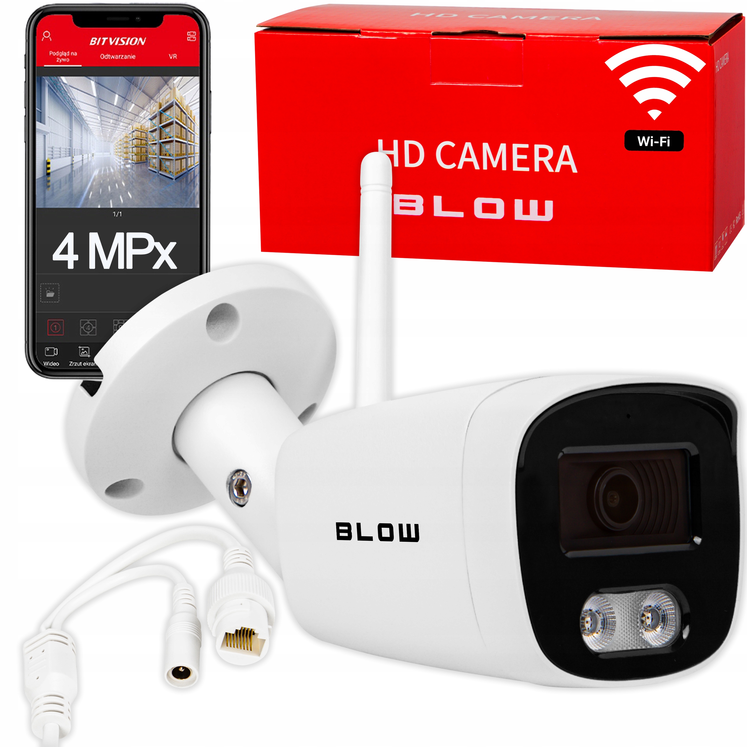 Kamera WiFi 4MP Sd Tubová Ir 30m Na Monitorovanie Hd Kovová Detekcia Onvif