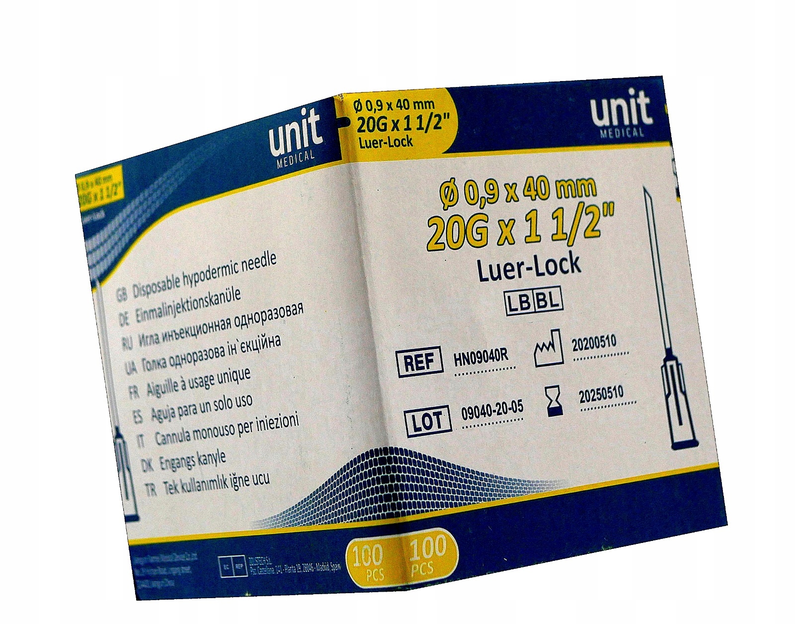 

Igła iniekcyjna 0,9x40 100 Sztuk