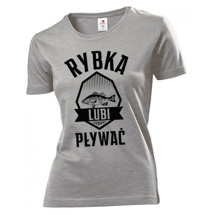 

Koszulka damska Rybka lubi pływać L
