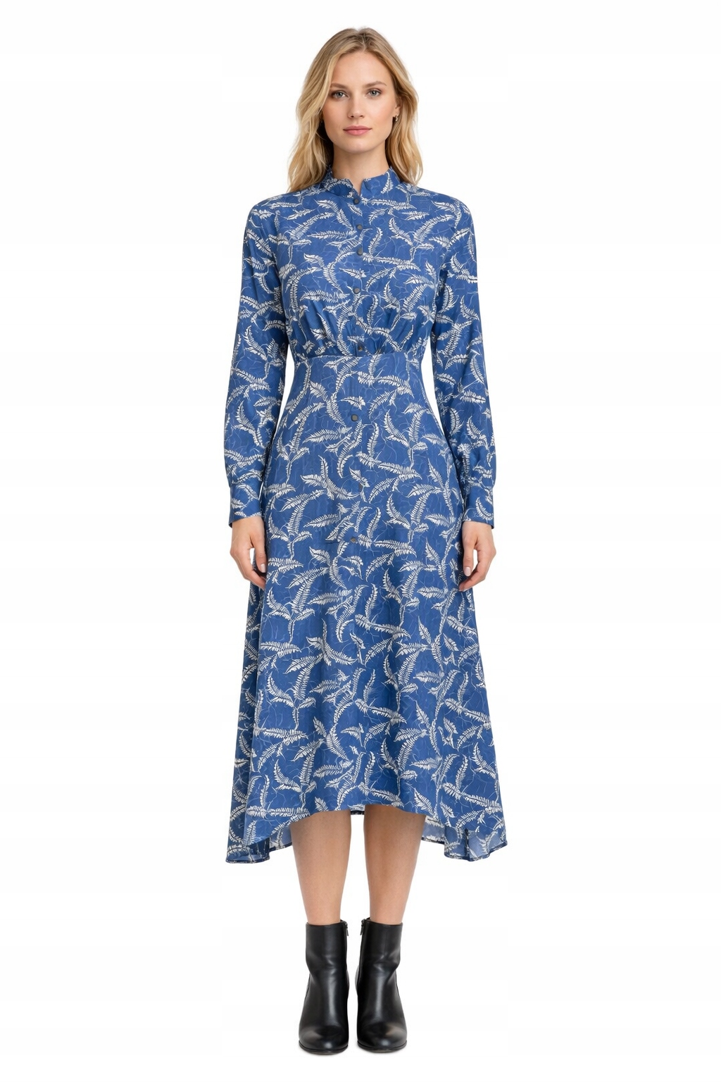 Šaty MIDI Vzorovaná S Vázaným Výstřihem S 1I3A