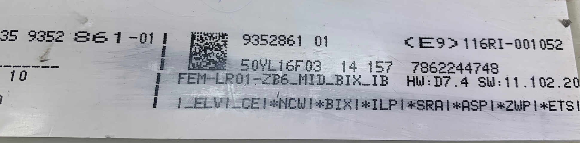 M6 BMW 5 M5 F90 module control unit FEM BDC 9352861