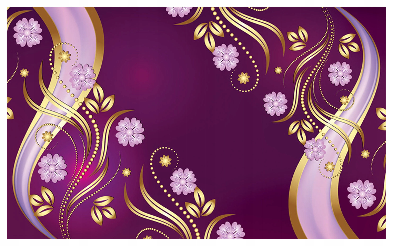 Vliesová fototapeta Zlaté vzory a fialová elegance 416x254 lepidlo