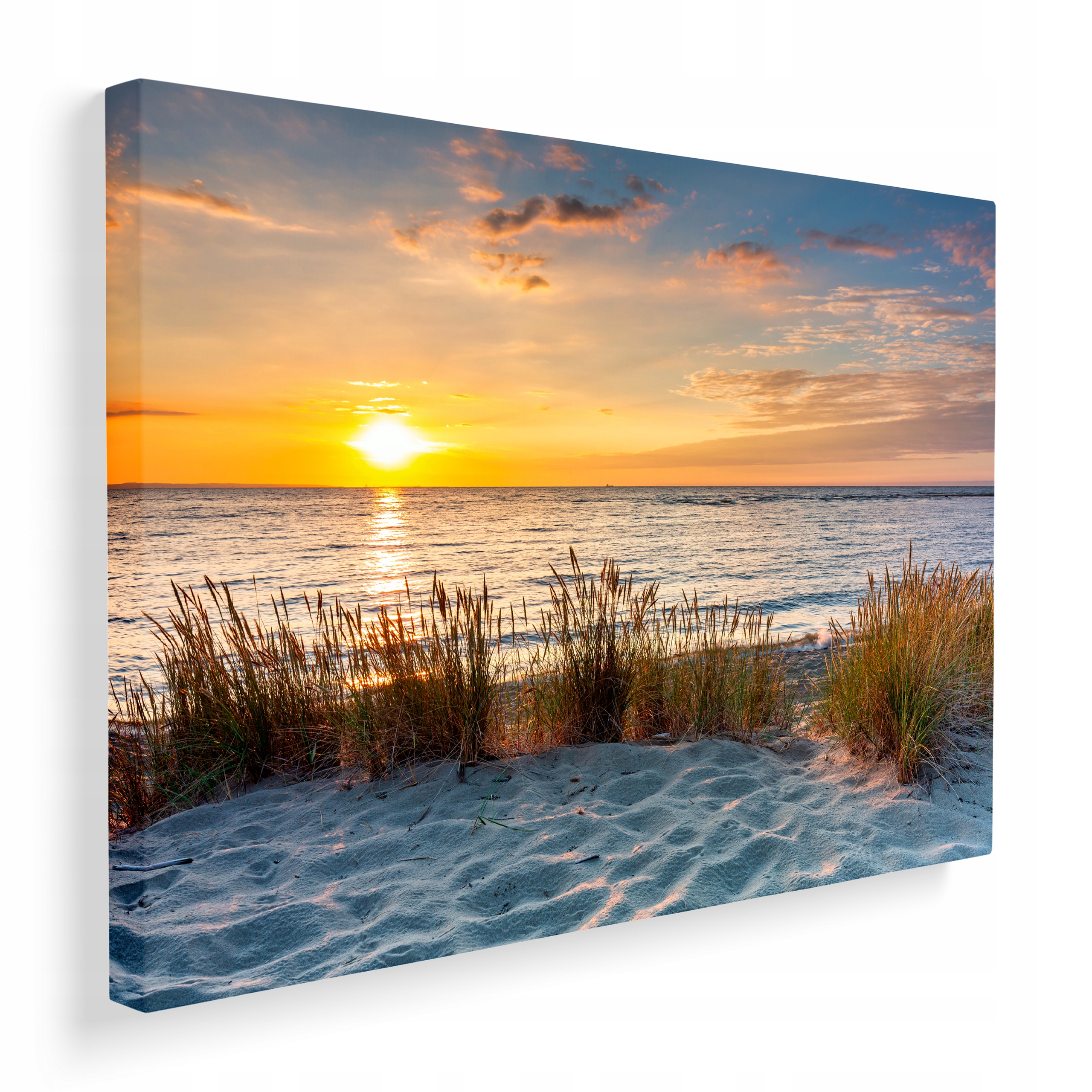Obraz na płótnie plaża morze słońca zachód na ścianę do domu 120x80 cm