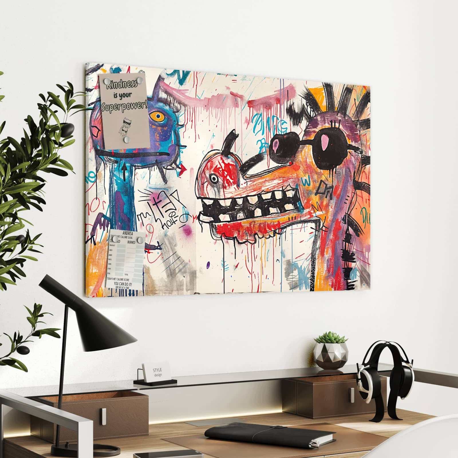 Magnetická tabule Kreatywne Graffiti 90 × 60 cm