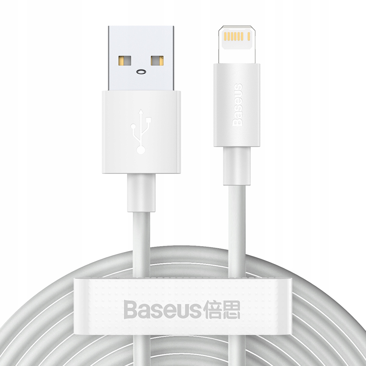 BASEUS MOCNY KABEL USB - LIGHTNING DO IPHONE IPAD PRZEWÓD 2.4A 1.5M 2SZT Złącza USB - Apple Lightning
