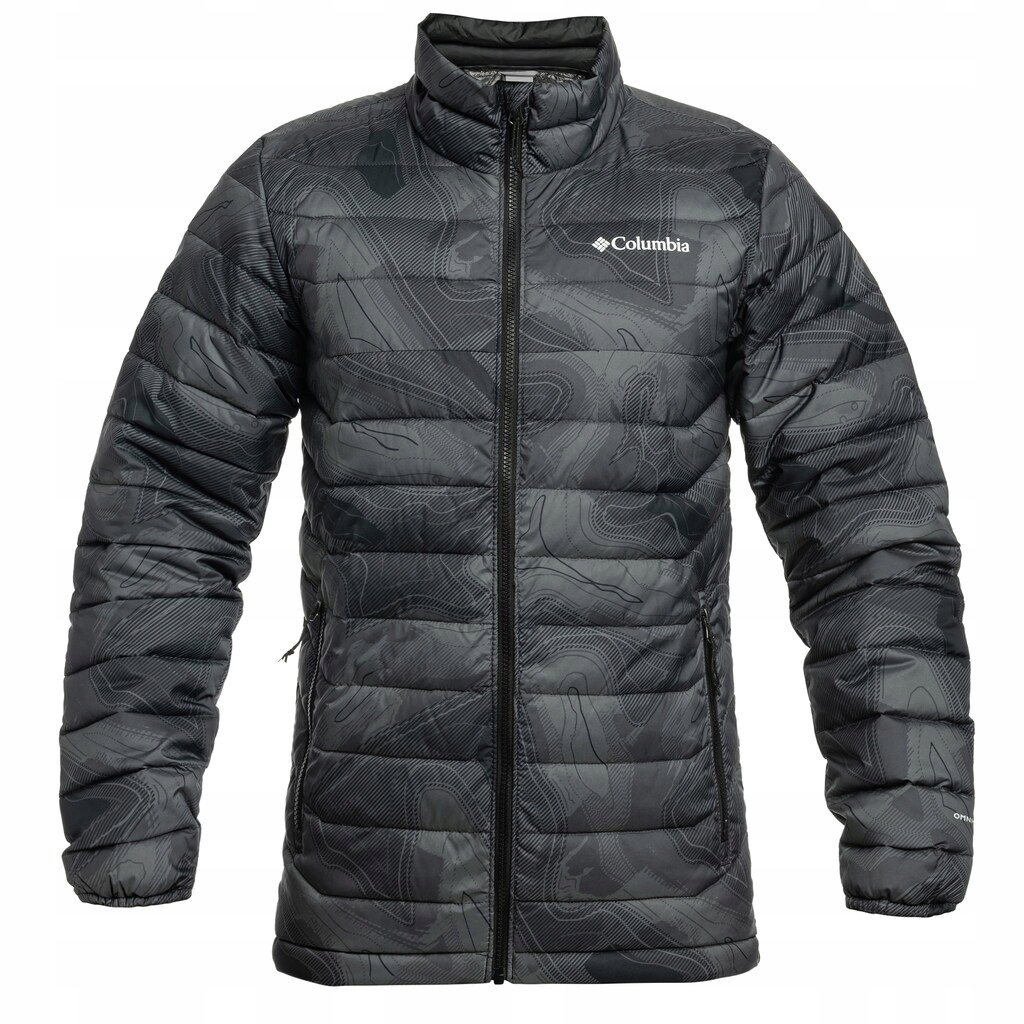 Péřová bunda Columbia Powder Lite II s potiskem XXL bez kapuce