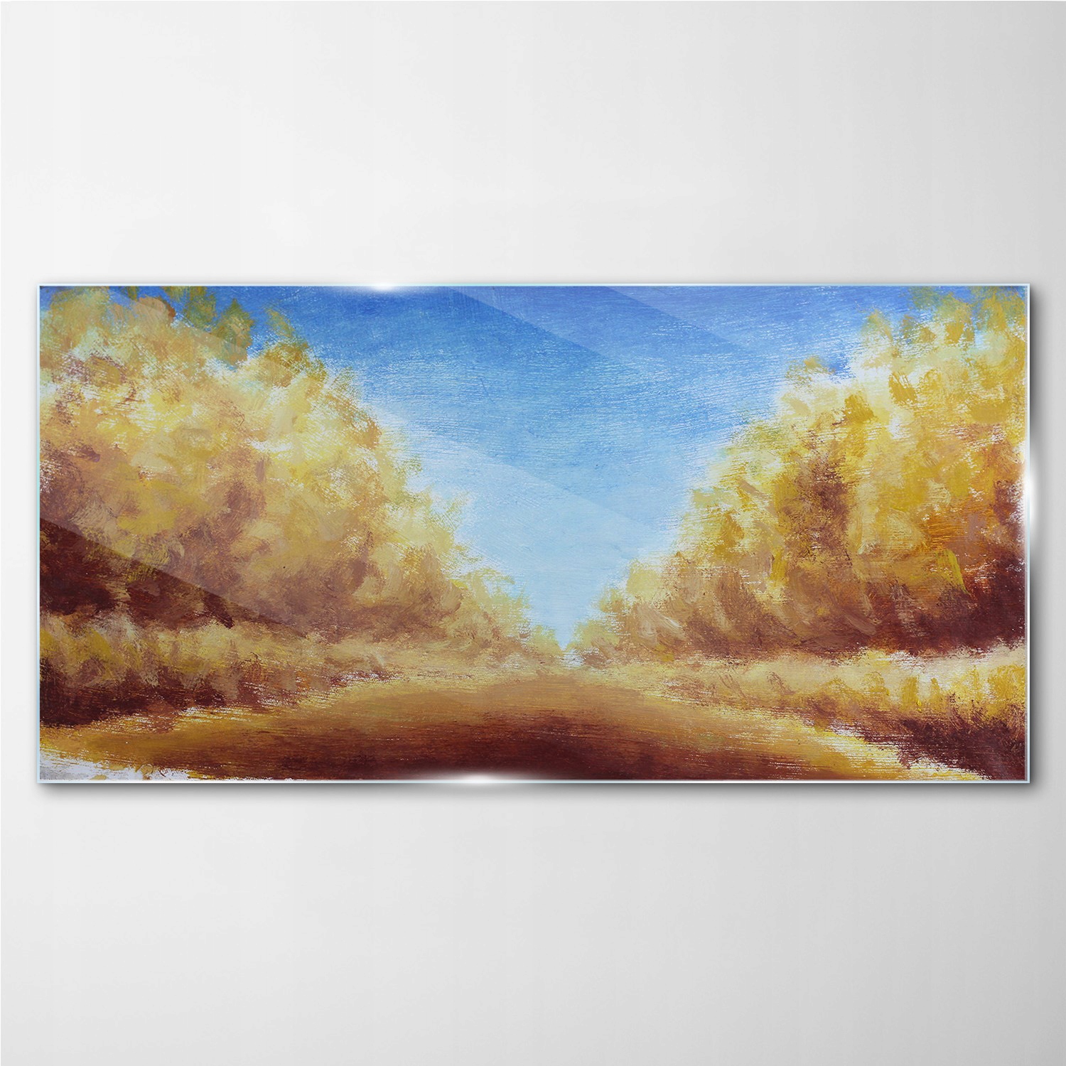 

Obraz na ścianę szklany Las jesień niebo 100x50 cm