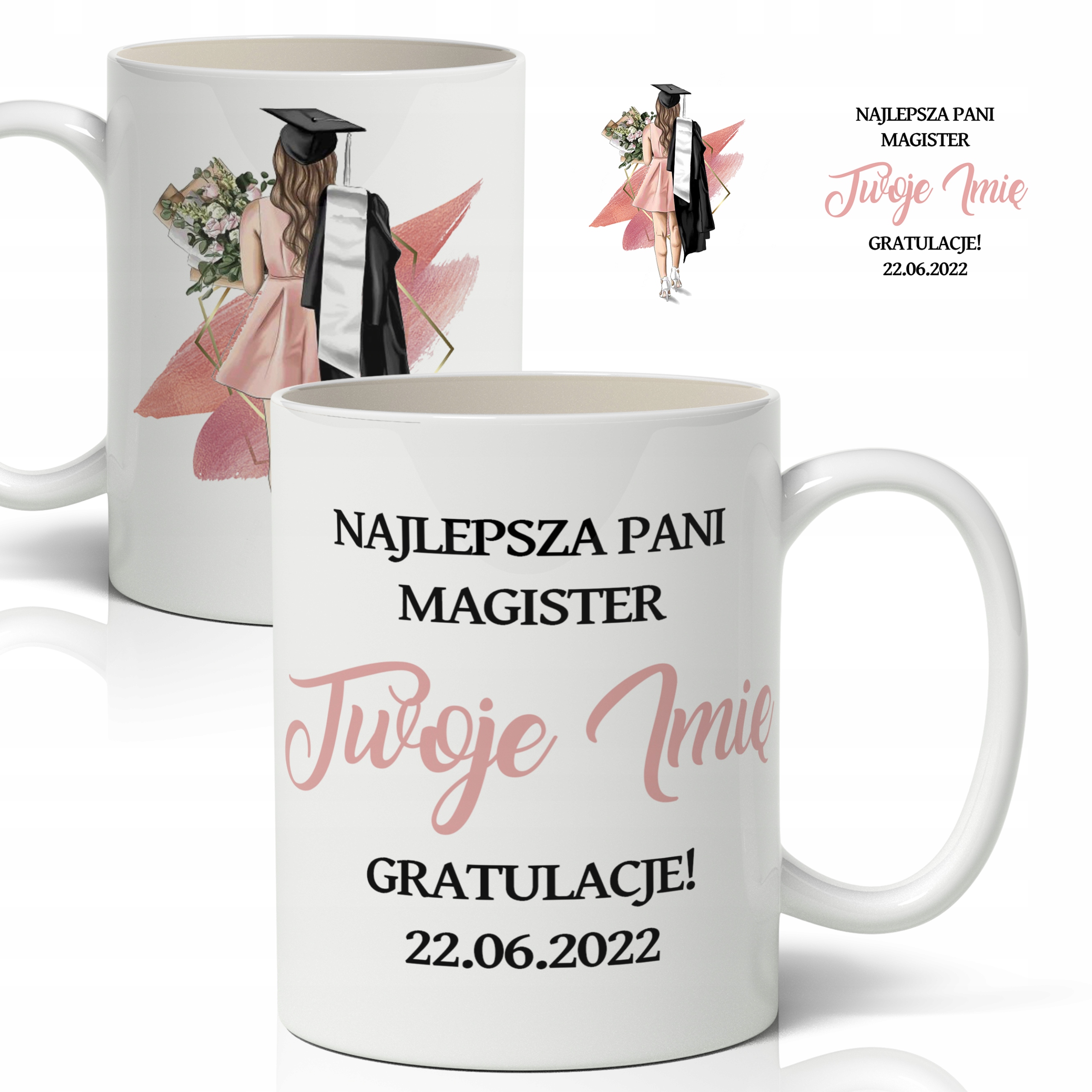 

Kubek Magister Inżynier Obrona Pracy Imię