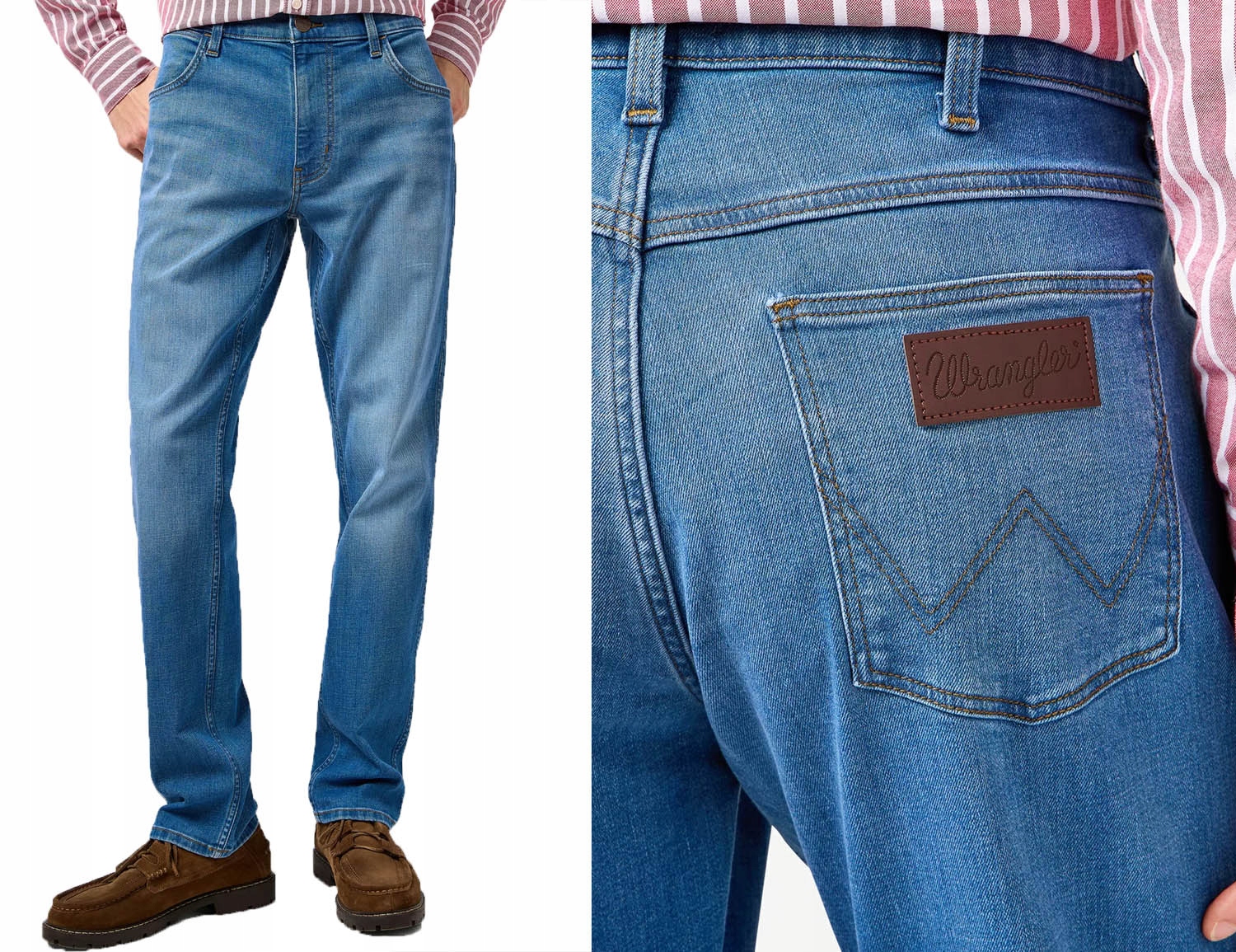 Wrangler pánské kalhoty Jeans Greensboro 803 Mosaic W33 L30 tmavě modrá