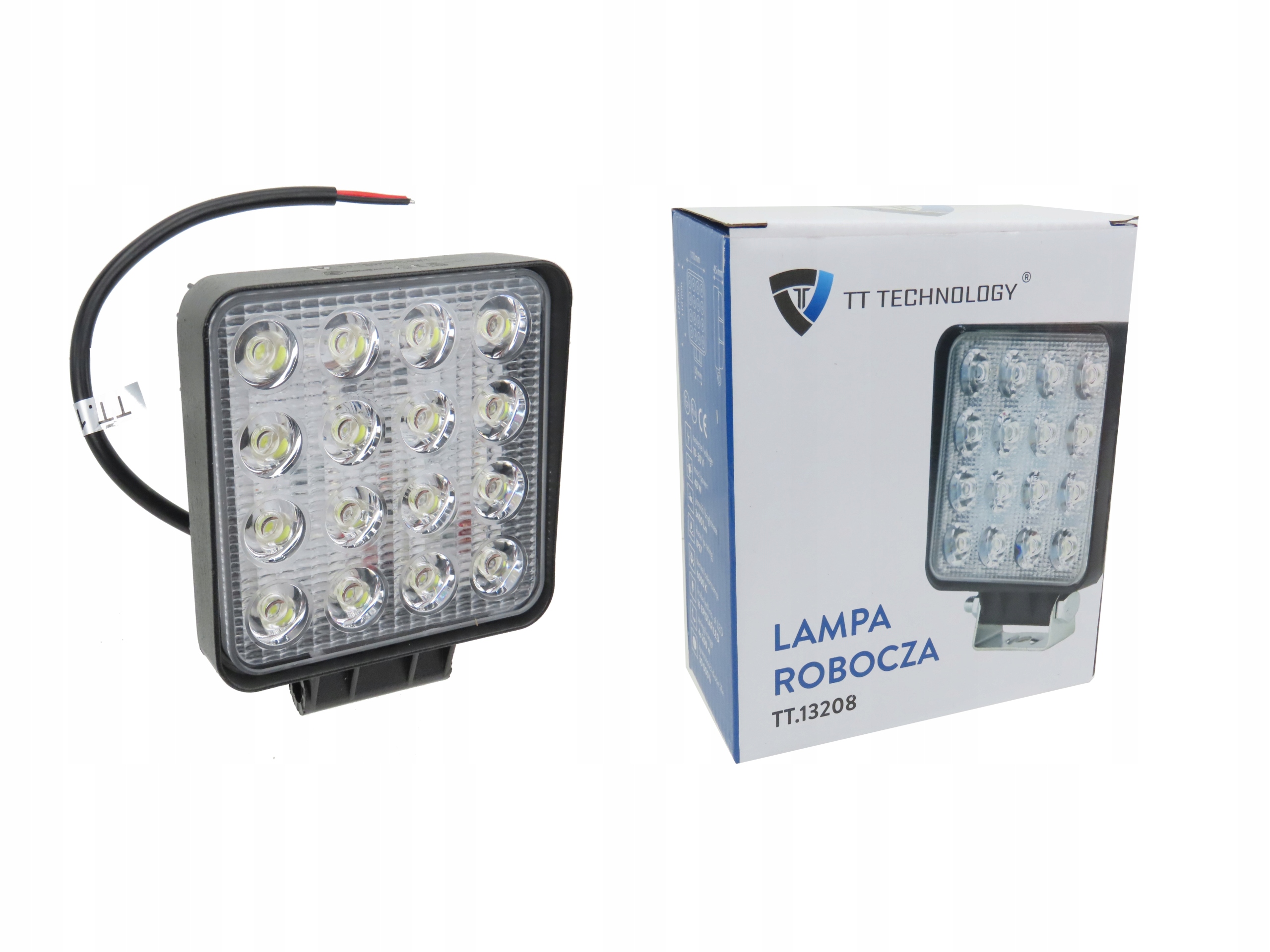 LAMPA ROBOCZA 16 LED SZPERACZ REFLEKTOR 48W 12/24V