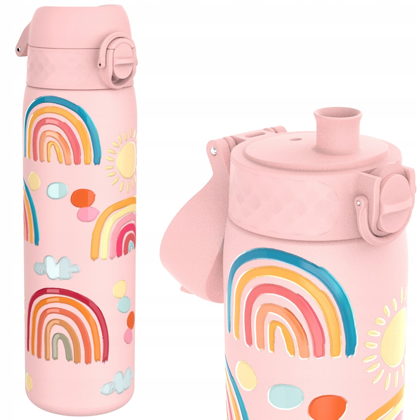 Termiczny Bidon Atest Pzh Stal Nierdz Róż Tęcza Rainbow ION8 O,5 L 500