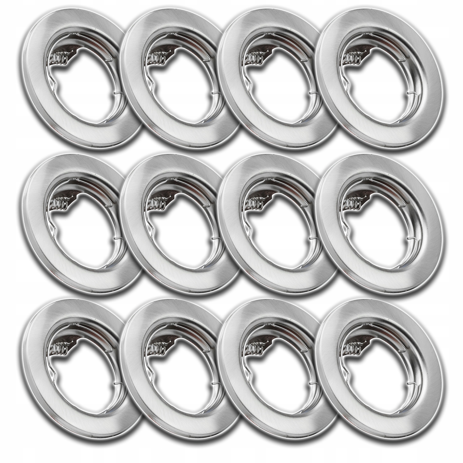 12x Kulatá Stropní Objímka Stropní Očko Pod Omítku Kolo Saténová Hliníková