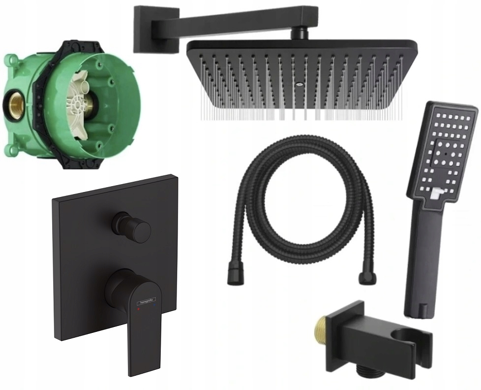 

Hansgrohe bateria zestaw podtynkowy czarny Mat -30